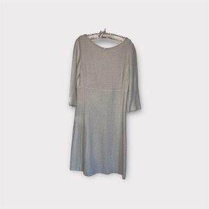 St. John Collection Elegant cream tweed long sleeve/wrist length Dress. 6